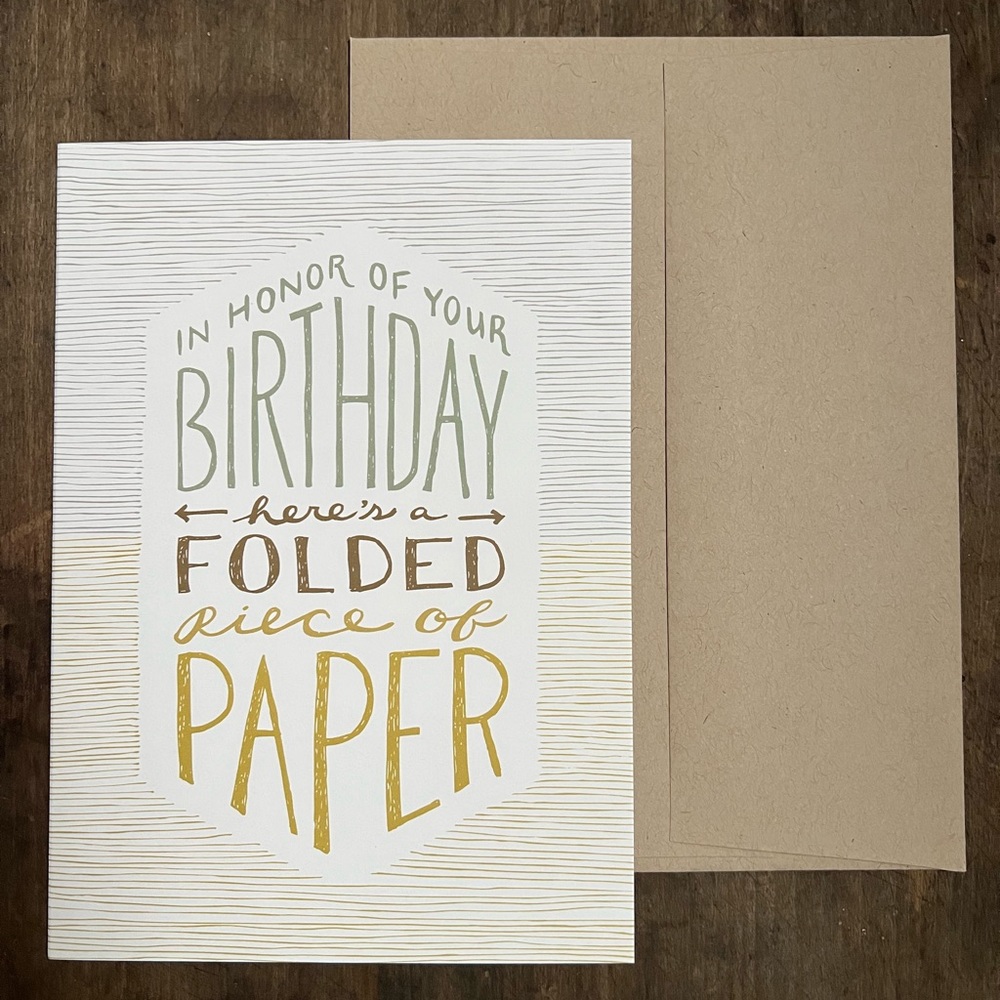 💌BUNDLE FOR DISCOUNTS💌 Wit & Whistle Greeting Card “Folded Piece of Paper”